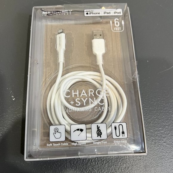 NWB‎ MERKURY 6 ft Charge and Sync Lightning Cable - Picture 3 of 7